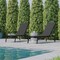 Flash Furniture Black/Black Adjustable Chaise Lounge, 2PK 2-JJ-LC326-BLK-BLK-GG - alternate 1